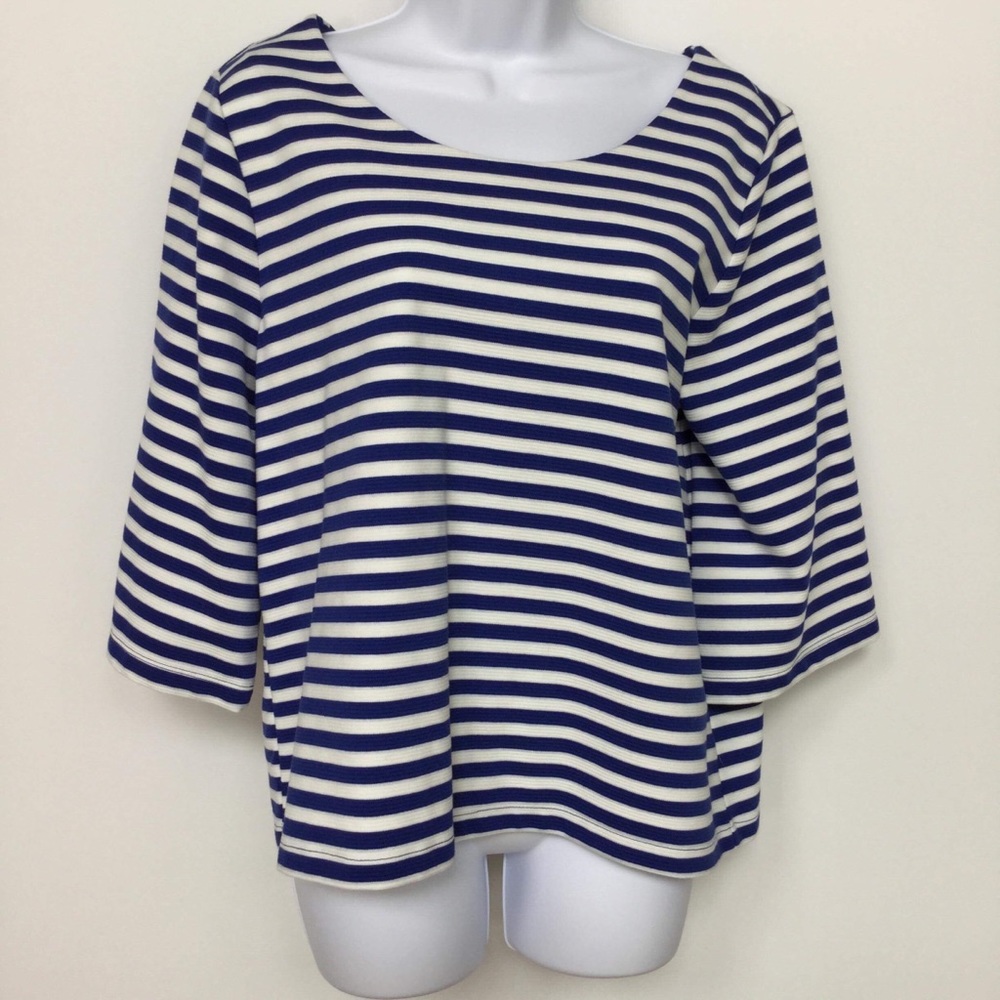 Anthropology blue and white stripe cute boho chic